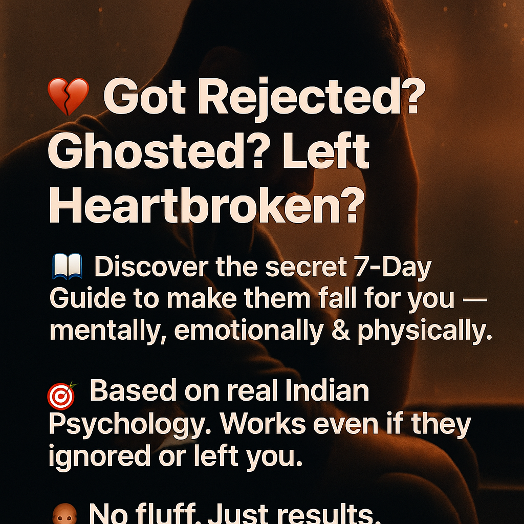 How to Make Any Girl or Boy Fall for You in 7 Days: The Ultimate Indian Psychology Guide to Win Their Heart - (Hurry! Get it Now for Just ₹249 – Price Increases Soon!)