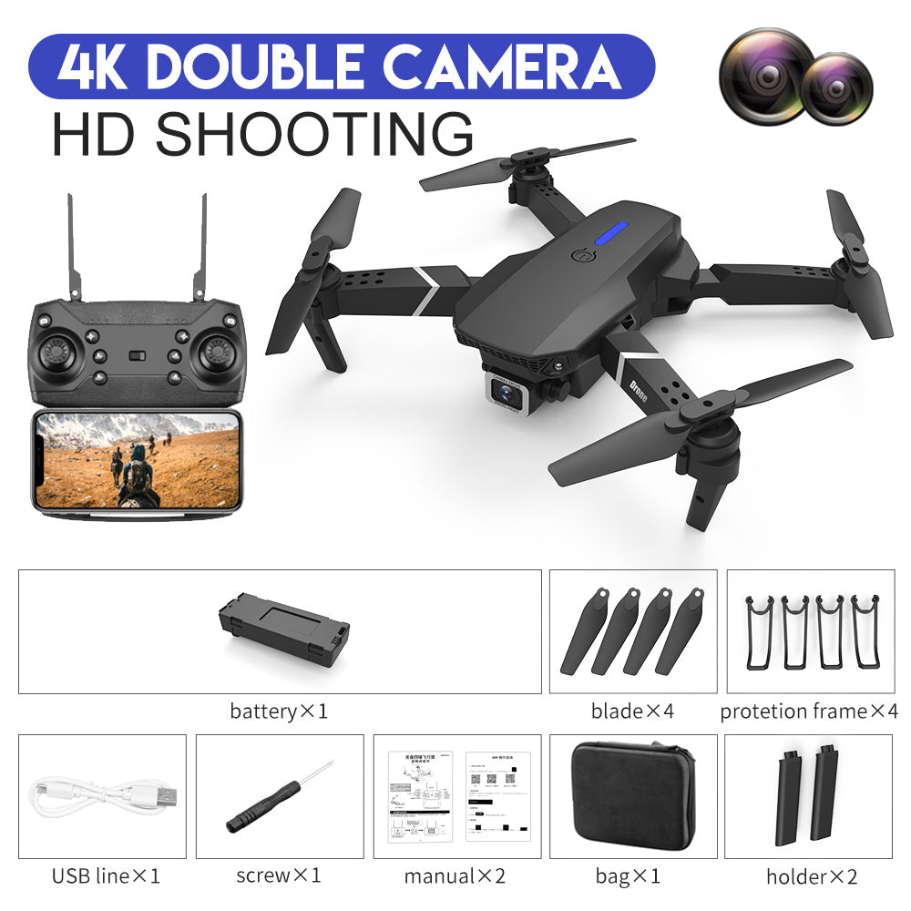 E88 Drone Aerial Photography HD 4K Dual Camera Remote Control Airplane