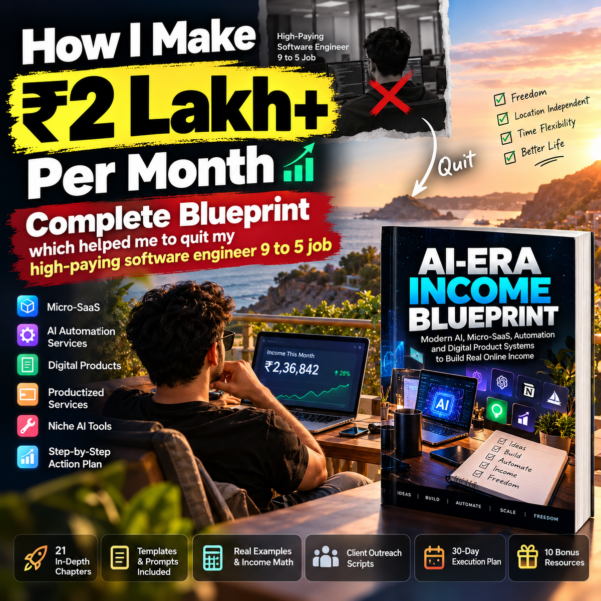 How I Built โน2 Lakh+/Month With AI โ The Complete Blueprint That Helped Me Quit My High-Paying Software Engineering Job