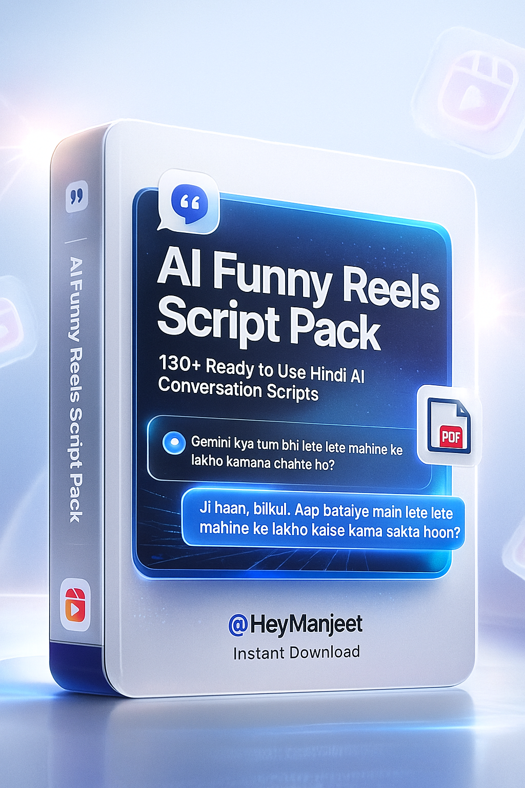 ⭐ AI Funny Reels Script Pack (Hindi) – 130+ Ready-to-Use AI Conversation Scripts (Talk → Record → Upload | Viral AI Conversation Format)