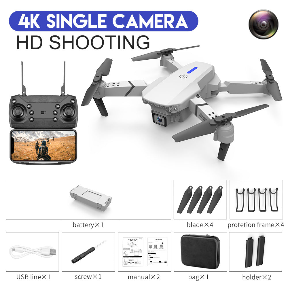 E88 Drone Aerial Photography HD 4K Dual Camera Remote Control Airplane