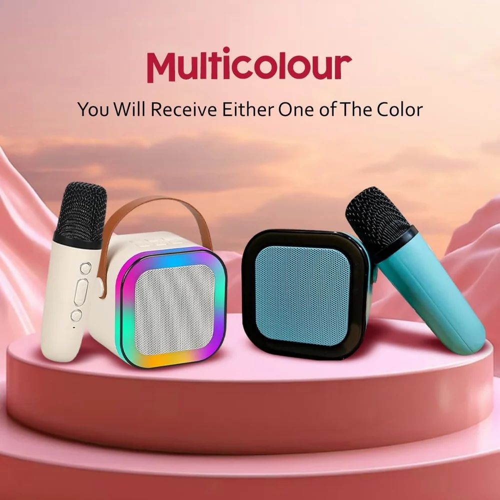 🎤 Mix Bluetooth Karaoke Speaker with Mic 🎶 | Portable Wireless Speaker for Kids & Adults | LED Lights, Voice Effects, USB, FM & 40W Power Sound