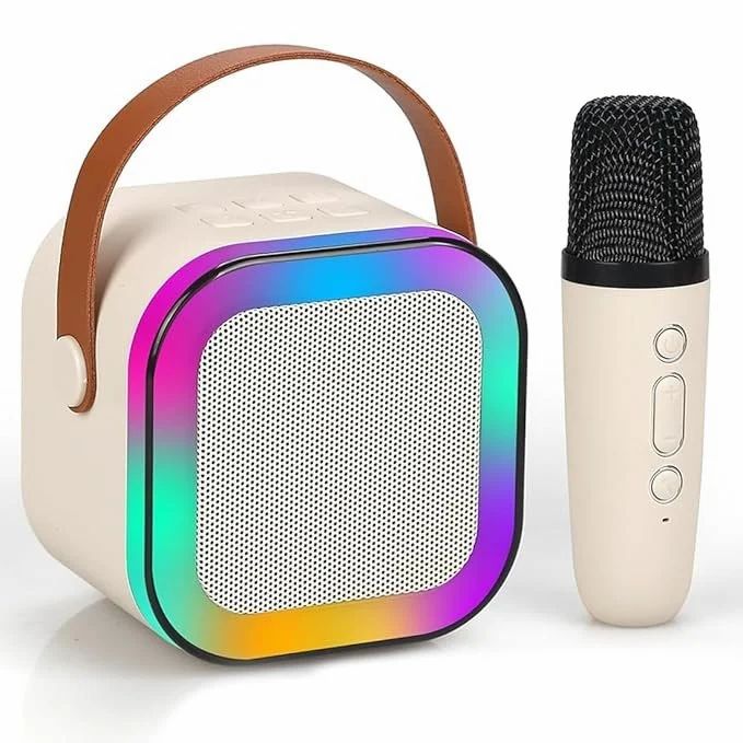 🎤 Mix Bluetooth Karaoke Speaker with Mic 🎶 | Portable Wireless Speaker for Kids & Adults | LED Lights, Voice Effects, USB, FM & 40W Power Sound