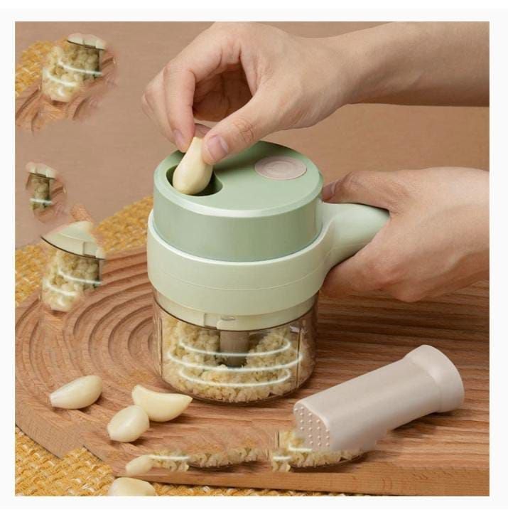 ๐ฅ 4-in-1 Electric Vegetable Cutter โ Chop, Slice & Mix in Seconds! โก