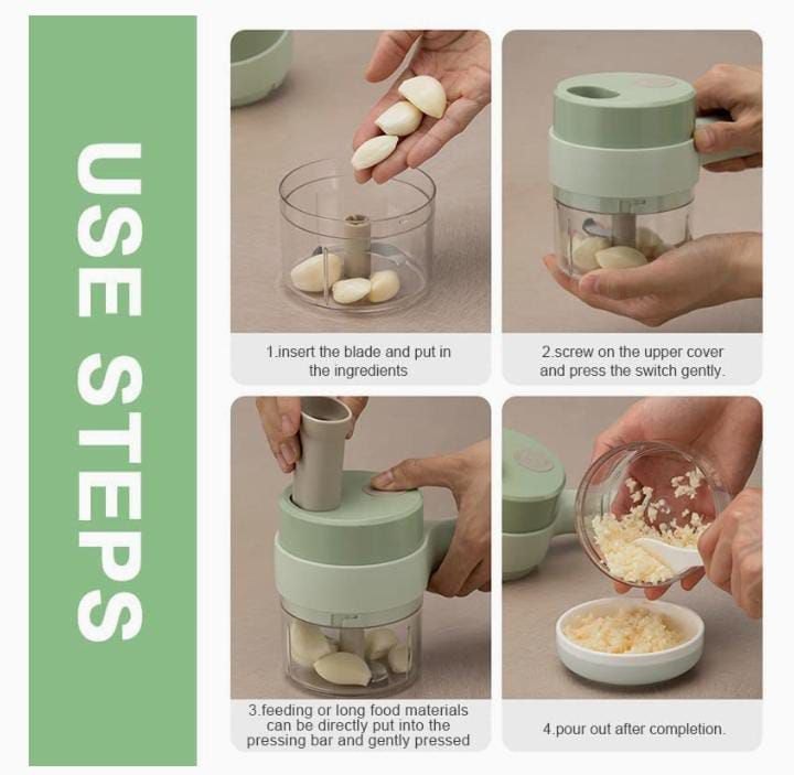 ๐ฅ 4-in-1 Electric Vegetable Cutter โ Chop, Slice & Mix in Seconds! โก