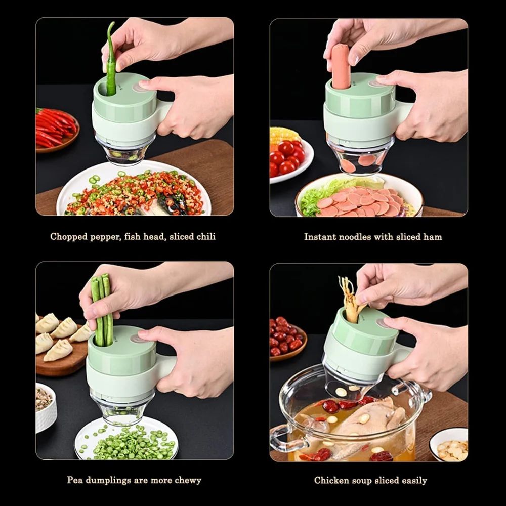 ๐ฅ 4-in-1 Electric Vegetable Cutter โ Chop, Slice & Mix in Seconds! โก
