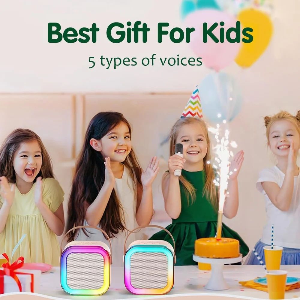 🎤 Mix Bluetooth Karaoke Speaker with Mic 🎶 | Portable Wireless Speaker for Kids & Adults | LED Lights, Voice Effects, USB, FM & 40W Power Sound